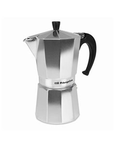 Orbegozo KF 900 Cafetera de Aluminium Pour 9 Tazas - Mango Ergonomique - Valvula de Sécurité - Facile Nettoyage - Disfruta de tu