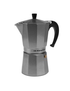 Orbegozo KFS 920 Cafetera de Aluminium Silver - Capacité Pour 9 Tazas - Adaptée Pour Cocinas à Gas - Electricas ou Vitroceramica