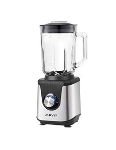 Muvip Batidora de Vaso 1800W 1.8L - 2 Velocidades - Funcion Pulse - Corps Acier Inoxydable - Cuchillas Dentadas Avec Recubrimien