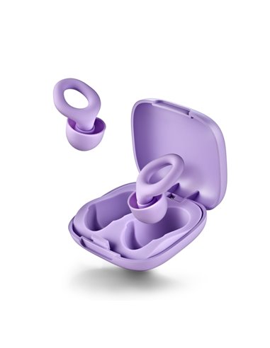 NGS Noon Tapones Pour Oidos Avec Reduccion de Ruido - Silicona - Housse et 4 Almohadillas - Couleur Violet