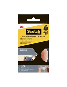Scotch Extreme Cierres Adhesivos Reposicionables - 25mm x 1 M - Couleur Transparent