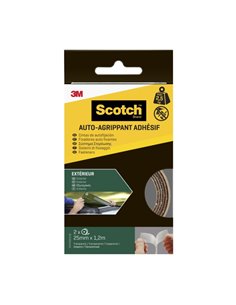Scotch Cierres Adhesivos Reposicionables - 25mm x 1.2m - Usage en Extérieur - Couleur Transparent