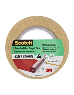 Scotch Ruban Adhesiva Pour Moqueta - Extrafuerte - Couleur Blanc