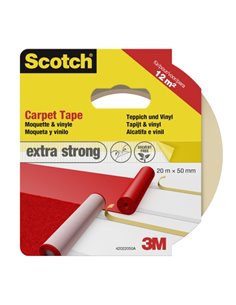 Scotch Ruban Adhesiva Pour Moqueta - Extrafuerte - 50mm x 20m - Couleur Blanc