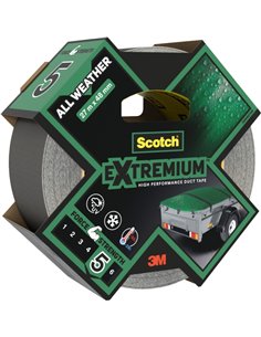 Scotch Extremium Ruban Adhesiva Americana - 48mm x 27m - Usage en Extérieur - Altas Prestaciones - Couleur Noir