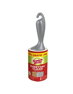 Scotch-Brite Everyday Clean Rodillo Quitapelusas Adhésif - 75 Feuilles - Couleur Noir