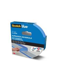 Scotchblue Ruban de Enmascarar - 24mm x 55m - 100% PEFC - Multisuperficie - Couleur Bleu