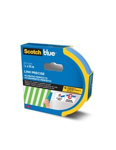 Scotchblue Ruban de Enmascarar Pour Lineas Precisas - 24mm x 55m - 100% PEFC - Couleur Bleu