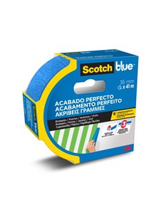Scotchblue Ruban de Enmascarar Pour Superficies Delicadas - 36mm x 41m - 100% PEFC - Couleur Bleu
