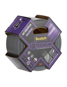 Scotch Extremium Ruban Adhesiva - 48mm x 18.2m - Sans Residuos - Alto Rendimiento - Couleur Noir