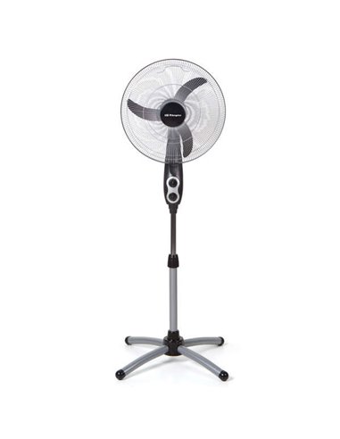 Orbegozo SF 0156 Ventilateur de Pie Potente et Eficiente - Amplia Cobertura Avec Oscilacion Oval - Altura Réglable - Cabezal Mul