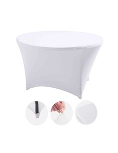 Sungarden Housse Pour Mesa de Resina Ronde 160x74cm - Couleur Blanc