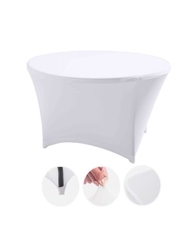 Sungarden Housse Pour Mesa de Resina Ronde 160x74cm - Couleur Blanc