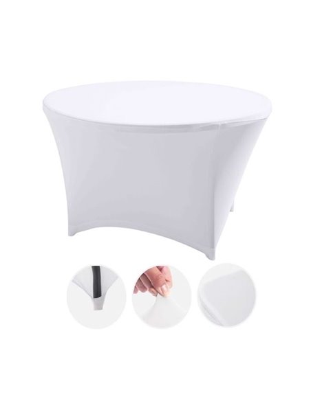 Sungarden Housse Pour Mesa de Resina Ronde 160x74cm - Couleur Blanc