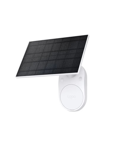 TP-Link Tapo A201 Panel Solar Avec Support Pour Camaras - 2.5W - Câble 4m - IP65 - Comprend Accesorios de Montaje - Couleur Blan