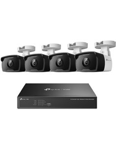 TP-Link Vigi NK8P-B434I Pack de Videovigilancia Avec 4 Camaras et Grabadora NVR de 8 Canales - 4K - Deteccion Intelligente - IP6