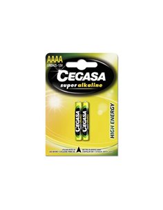 Cegasa Super Alkaline LR8D425 Pack de 2 Pilas AAAA - Haute Tecnologia - Fiabilidad - Elevado Rendimiento - Maximas Prestaciones