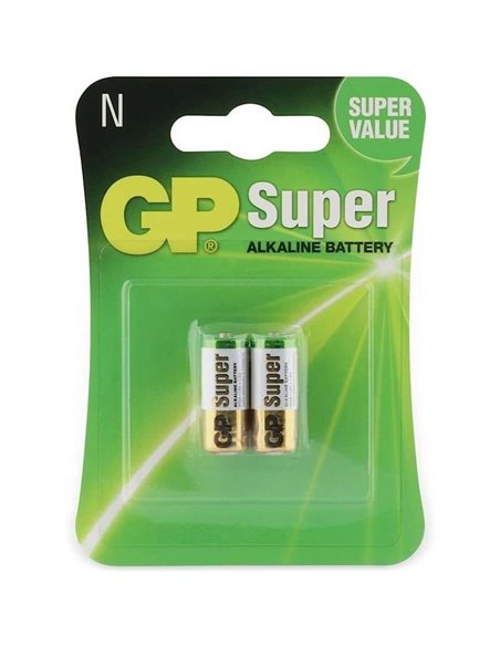 GP Batteries Super Alcalina Pack de 2 Pilas Alcalina N LR-01 1.5V