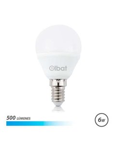 Elbat Bombilla LED G45 6W 500LM E14 Luz Fria - Ahorro de Energia - Larga Vida Util - Bajo Consumo - Couleur Blanc