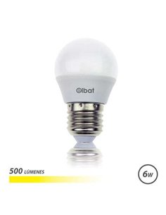 Elbat Bombilla LED G45 6W 500LM E27 Luz Calida - Ahorro de Energia - Larga Vida Util - Facile Instalacion - Couleur Blanc Calido