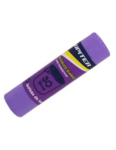 Jupiter Rollo de 10 Bolsas de Basura de 30L - Primera Qualité - Couleur Violet