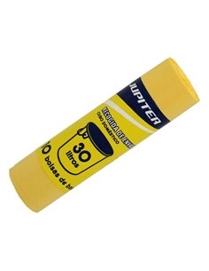 Jupiter Rollo de 10 Bolsas de Basura de 30L - Primera Qualité - Couleur Jaune