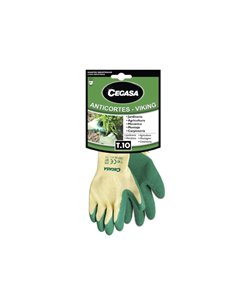 Cegasa Viking Gants de Travail Anticortes Taille 10 - Fabricados en Coton Avec Recubimiento de Latex Rugoso en Paume et Dedos - 