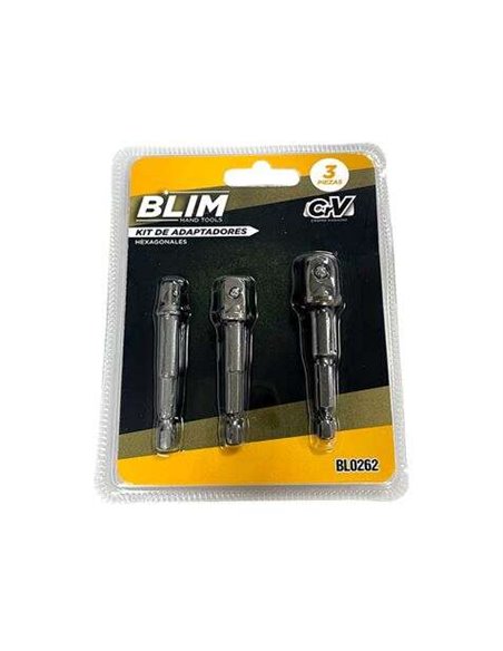 Blim Kit 3 Adaptadores 1/4 Hexagonal À 1/4-3/8-1/2
