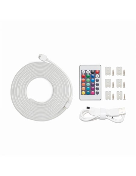 Vention Tira de Luces LED de Neon - Control Remoto - USB 5V - Flexible et Durable - Résistant à l'eau IP65 - Couleur Varios