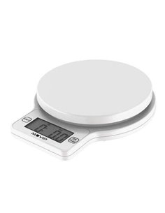 Muvip Round Kitchen Bascula de Cocina Digital - Sensor de Haute Precision - Apagado Automatico - Peso Max. 5kg