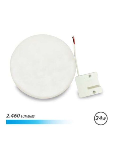 Elbat Aplique Redondo de Techo Avec Base Fija LED 24W 2460lm - 6500K Luz Fria - Diametro 18cm