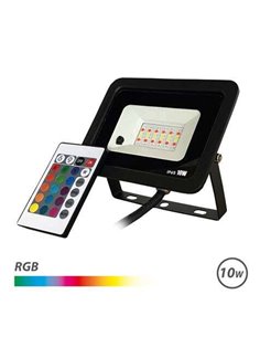 Elbat Foco Led RGB 10W - Control Remoto - IP65 - Idéal Pour Extérieur