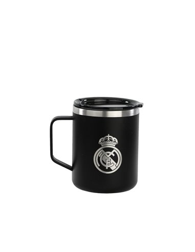 Safta Real Madrid 2ª Equipacion 24/25 Taza de Acier Inoxydable 350ml - Double Pared Avec Aislamiento - Base de Silicona - Conser