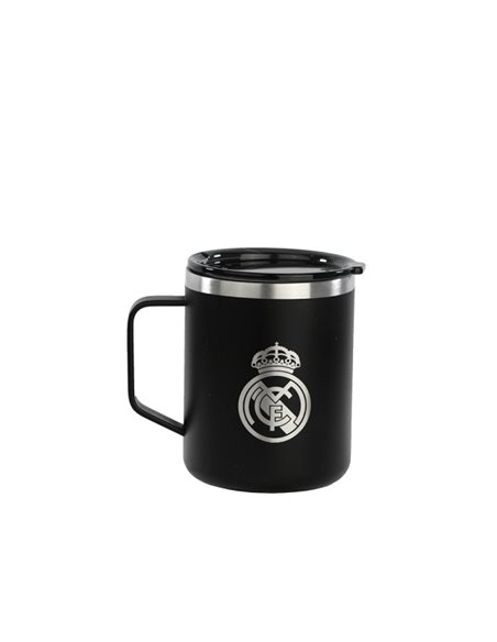 Safta Real Madrid 2ª Equipacion 24/25 Taza de Acier Inoxydable 350ml - Double Pared Avec Aislamiento - Base de Silicona - Conser