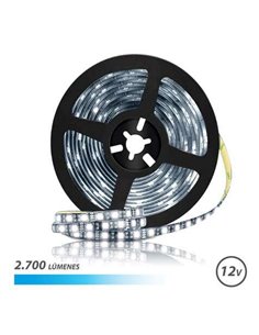 Elbat Tira LED 12V 2700lm - Luz Fria 6500K - 30 Led Par Metro - Longueur 5m