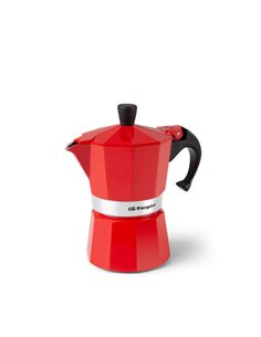 Orbegozo KFR 340 Cafetera de Aluminium - Prepara 3 Tazas de Cafe en Minutos - Compatible Avec Todo Tipo de Cocinas - Mango Ergon