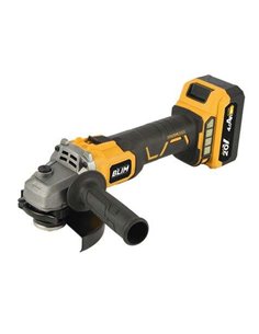 Blim Radial 115mm S/Carbones 20V - Batterie 4Ah - Vitesse Variable - Maletin de Transporte - Couleur Jaune
