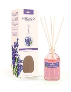 Prady Ambientador Mikado Lavanda - Flacon de Cristal 100ml et Varitas Difusoras