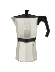 Cecotec Mokclassic 300 Cafetera Italiana Pour 3 Tazas - Aluminium Fundido - Adaptée Pour Gas, Electrica et Vitro - Facile de Des