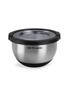Orbegozo BOL de Acier Inoxydable BOA 3000 - Serie BOA - Capacité 3L - Base Antidérapant de Silicona - Sans BPA - Adapté Pour Lav