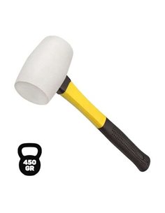 Blim Mazo Pour Trabajos Delicados - Peso 450 G - Cabeza de Caucho - Mango de Fibre - Couleur Blanc