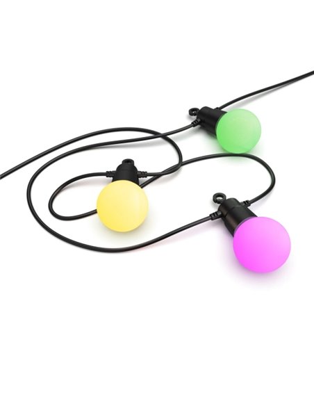 Hama Cadena de Bombillas LED RGB Intelligente Pour Extérieur - Longueur 8m - IP44 - WiFi - Flexible - Câble de Alimentation de 3