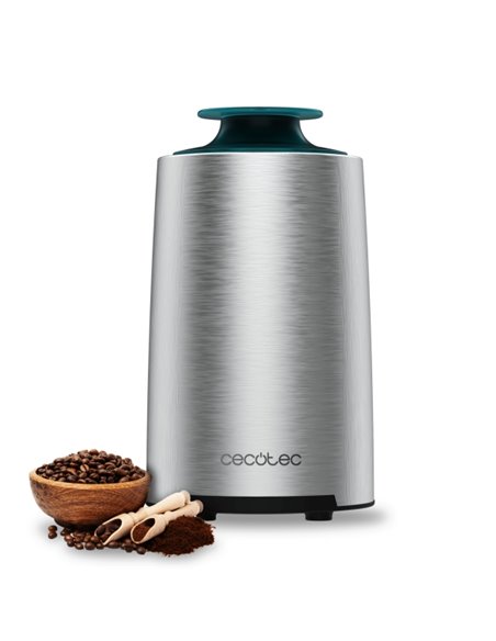 Cecotec Titanmill 400 Steel Molino de Cafe et Especias - Potencia de 200W - Cuchillas de Acier - Capacité de 70g - Système de Sé