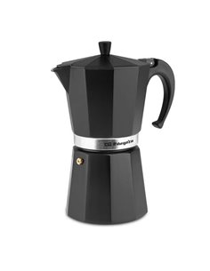 Orbegozo KFN 1210 Cafetera de Aluminium Negra - Capacité Pour 12 Tazas - Mango Ergonomique - Valvula de Sécurité - Facile à nett