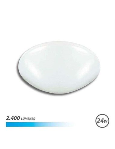 Elbat Lampara LED de Techo - Potencia: 24W - Lumenes: 2400 - Luz Fria: 6500K - Ac 175-265V - Diametro: 35cm - Angulo: 180º - 30.