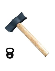Blim Martillo de Carpintero - Cabeza en Acier al Carbono Forjado de 1 Kg - Superficie de Travail Templada - Mango de Bois - Mang