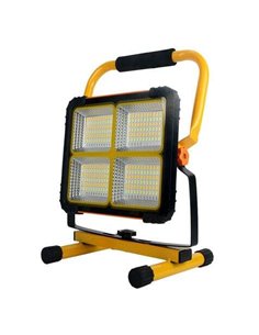Elbat Foco Solar LED 80W 650lm - Panel Solar Intégré 6V, 3W - Batterie 3.2V, 10000mAh - Angulo Iluminacion 360º - Support Pliabl