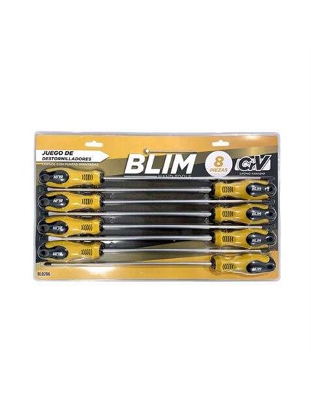 Blim Juego 8 Piezas Destornilladores Largos