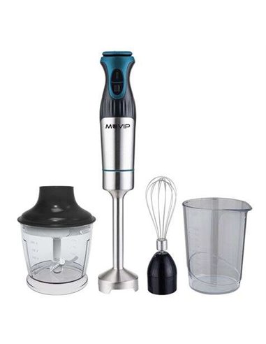 Muvip Batidora de Mano Inox 1200W + Accesorios - 2 Velocidades - Control de Vitesse - Corps de Acier Inoxydable