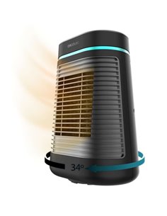 Cecotec ReadyWarm 1550 Max Ceramic Rotate Smart Calefactor Ceramico de Sobremesa - Potencia de 1500W - Oscilante - Écran digital